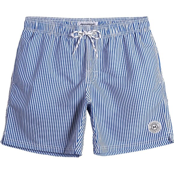 💫 Men Blue Mesh Lining Funny Swimwear Trunks Quick Dry Bathing Suits Shorts